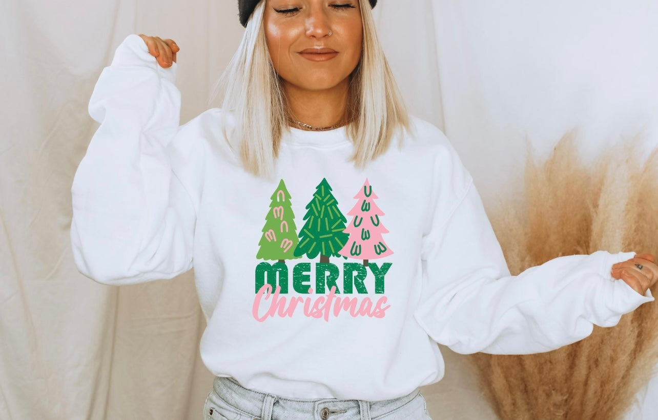 Green Merry Christmas Sweatshirt