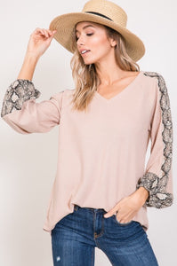 Over The Moon Snakeskin Top